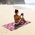 thumbnail image 4 of HBBKVI Oversized Beach Towel 35" × 71", Fashion Flower Bath Towels for Beach Travel Camping Picnic, Colorful Super Absorbent Sand Proof Quick Dry Towels, 4 of 5