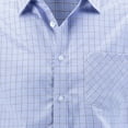 thumbnail image 3 of Plaid Button Up Shirts for Men, Regular Fit Cotton Long Sleeve Casual Mens Collared Tops with Chest Pocket (XL, Sky Blue 01), 3 of 5