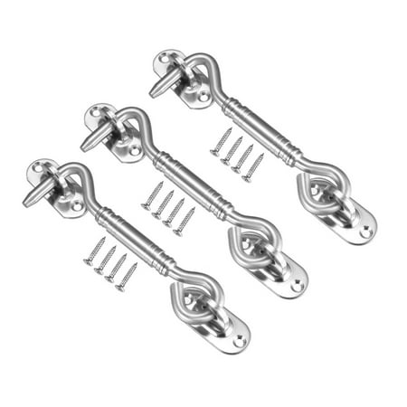 4 1 Cabin Hook Eye Latch Gate Door Swivel Window Door Hook