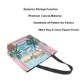 thumbnail image 3 of FORMRS Womens Canvas Tote Bag with Zipper Inner Pocket Shoulder Handbag, Sea Boat, 3 of 7