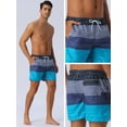 thumbnail image 5 of DARING DIVA Men's Tropical Beach Drawstring Waist Mesh Lining Board Shorts 28 Blue, 5 of 5