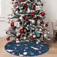 thumbnail image 5 of Rateoe Space Dinosaur Print Christmas Tree Skirt 36" for Xmas Holiday New Year Party Circle Tree Mat Ornaments Decoration, 5 of 7