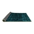 thumbnail image 2 of Ahgly Company Indoor Round Abstract Turquoise Blue Modern Area Rugs, 3' Round, 2 of 4