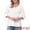 White, variant on Women's Button Down Blouse Long Sleeve V Neck Lightweight Top L White