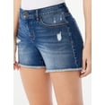 thumbnail image 5 of Sofia Jeans Women's Lila Mid Rise Distressed High Low Hem Shorts, 5 of 6