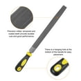 thumbnail image 4 of Uxcell 3pcs Metal File Set 10" High Carbon Steel Medium Cut Half Round Flat Round Hand Rasp Files with Plastic Handle, 4 of 6