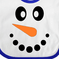 thumbnail image 4 of Inktastic Cute Smiling Snowman Face with Carrot Nose Boys or Girls Baby Bib, 4 of 4