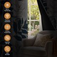 thumbnail image 3 of Tchckioa Botanical Leaf Blackout Curtains for Living Room,Thermal Insulated Grommet Drapes,42x96 Inch,2 Panels, 3 of 9