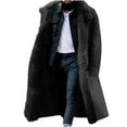 thumbnail image 3 of LEEYNEER Mens Faux Furry Jackets Winter Warm Thicken Trench Overcoat Long Vintage Windproof Thicken Soft Cardigan Parka Jacket Outerwear, 3 of 3