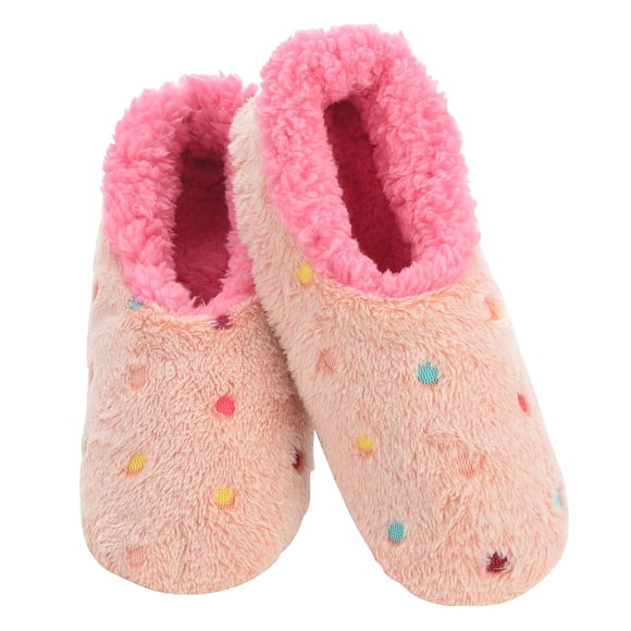 Pantuflas Snoozies para mujer | Calcetines tipo pantuflas Sherpa acogedores y coloridos con puntos de Lotsa | Zapatillas de casa para mujer | Pantuflas acogedoras para mujer | Zapatillas peludas | Mel