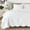 White, variant on Cozy Line Victorian Medallion Matelasse Scalloped Edge 100% Cotton 3-Piece Ivory Cream Quilt Bedding Set, King