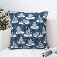 thumbnail image 4 of Pofeuu Snow Penguin Print Double-sided plush pillowcase Square Throw Pillow Covers Pillows Cover for Living Room Bedroom Sofa Couch Cushion Cover（No pillow core）-20"x20", 4 of 7
