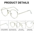 thumbnail image 3 of Lunettes Rétro Rondes Anti-Lumière Bleue pour Femmes Lunettes d'Ordinateur Grande Monture, 3 of 5