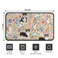 thumbnail image 5 of Corgi Dog and Flower Florals Door Rugs,Washable Non Slip Door Mats Indoor,Decorative Door Mats,Entry Mat Indoor for Entrance,Bedroom,Kitchen,Bathroom,30"x17", 5 of 6