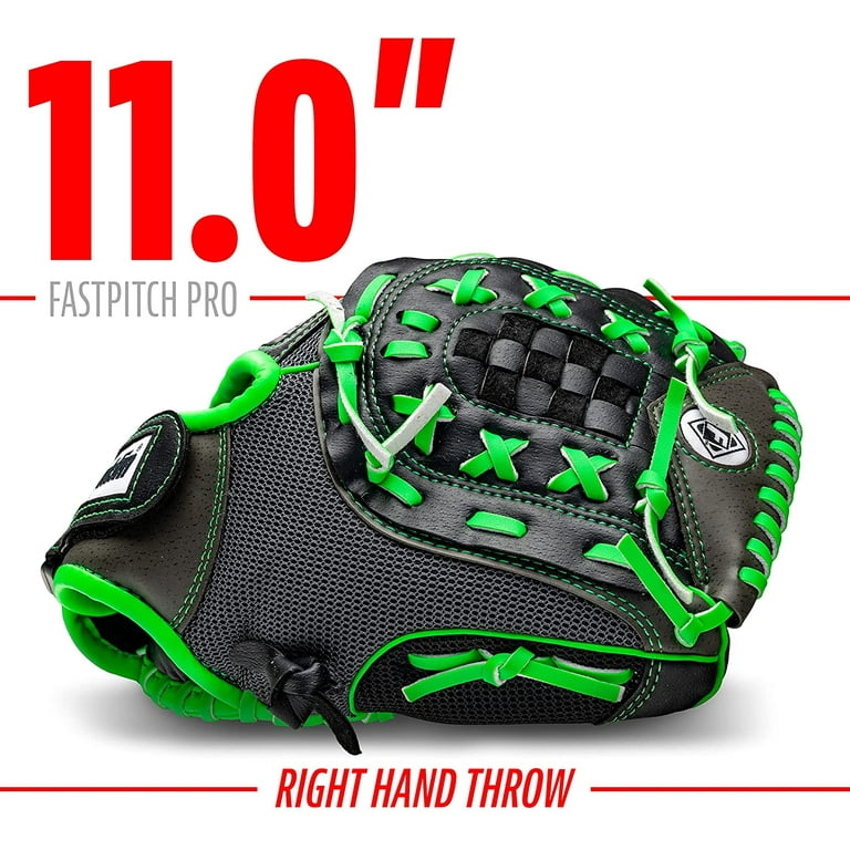 Franklin Sports Fastpitch Pro Softball Glove, 11 in, Lime Green
