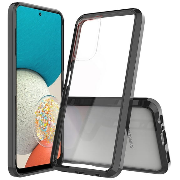 For Motorola Moto G Play 2023 Hybrid Crystal Clear Transparent Shock-Absorption Bumper with TPU   Hard PC Back Frame Cover ,Xpm Phone Case [ Black ]