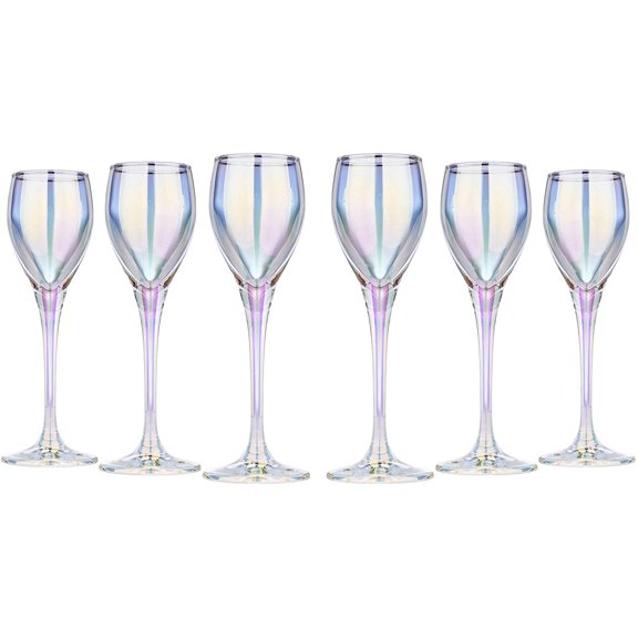 Lilac Haze Collection Elegant and Modern Crystal Liquer Glasses Set for Hosting Parties and Events - Set of 6, 1.75 oz Liquer Glasses, 55 ml