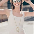 thumbnail image 2 of Collar de cadena exquisito Qarigey estilo Vintage colgantes oro, 2 of 6