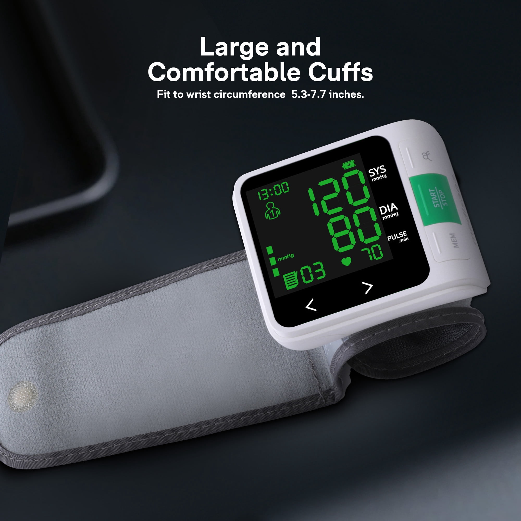 Medisana Bluetooth Wrist Blood Pressure Monitor for Home Use, Automatic Digital BP Machine with Adjustable Wrist Cuff, 2x99 Memory, VA Full View Screen, 4-Color Backlight