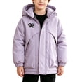 thumbnail image 3 of Lutiedan Boys Warm Winter Jacket Thick Fleece Full Zip Hooded Snow Coat Outdoor Windproof Casual Jacket with Pocket Size 5-15, 3 of 7