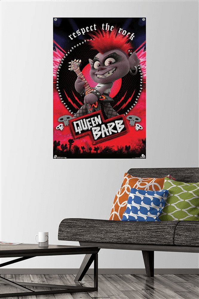 DreamWorks Trolls 2 - Barb Wall Poster with Push Pins, 22.375" x 34"
