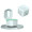 Turquoise White, variant on 2-in-1 Dental Retainer Case and Soaking Bath, Leak-Proof Aligner Container with Strainer Basket, Compact Mouthguard & Denture Storage Box for Travel and Home, Anti-Bacterial Gum Care Support,
