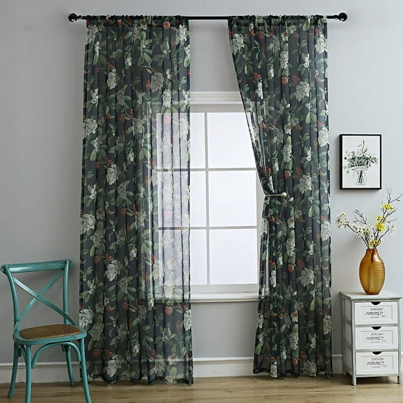 Granjero Gordo Cortinas transparentes, ligeras y transpirables para puertas y ventanas de vidrio (2 unidades, 130 x 100 cm, tamaño A24)
