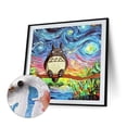 thumbnail image 3 of Cuadros Decorativos Cielo estrellado Totoro pintura al óleo por número Kit DIY pintura acrílica sobre lienzo imagen Wdftyju embutido en tela, 3 of 9