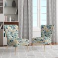 thumbnail image 2 of Designart Chaise d'Appoint Rembourrée "Zen-Like Elegance In Grey And White Florals" à Fleurs Blanches - Fauteuil Cottage pour Salon, 2 of 7
