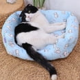 thumbnail image 4 of Cama de enfriamiento para perros Dormir en verano Cama de seda de hielo fresca para perros y gatos pequeños, medianos y grandes Camas para mascotas lavables y transpirables con fondo antideslizante, 4 of 5