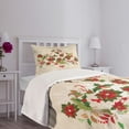 thumbnail image 5 of Ambesonne Christmas Quilted Bedspread Set 2 Pcs, Flower Reindeer Motif, Twin Size, Multicolor, 5 of 6