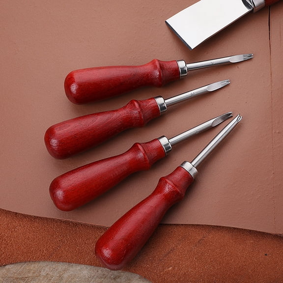 CIMAXIC Edge Trimmer Beveler Dark Brown Beech Wood 1Pack for Professionals Leatherworking