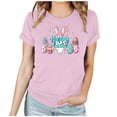 thumbnail image 1 of Mujeres Manga Corta de Verano Tops Día de San Valentín Impreso Cuello Redondo, Camisa de Moda Casual Blusa, 1 of 6