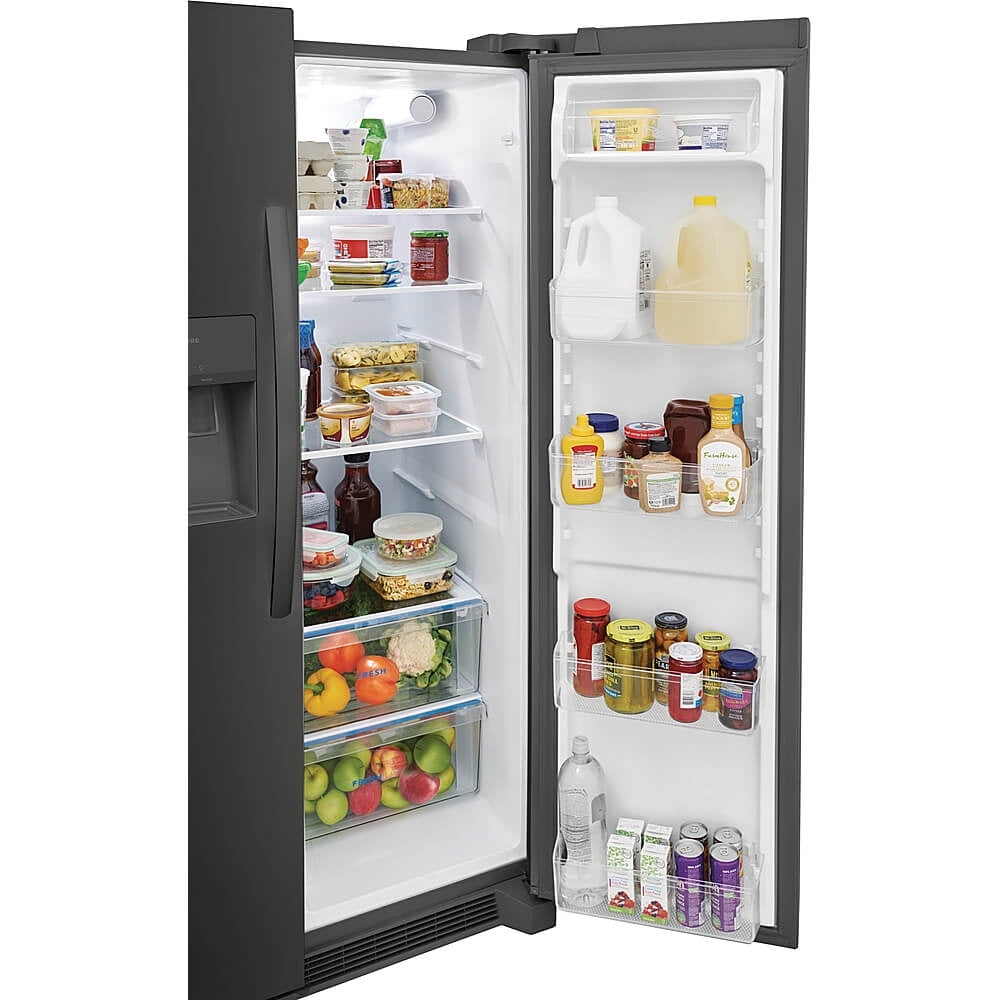 FrigidaireFRSS2623AD 26 Cu. Ft. 36" Standard Depth Side by Side Refrigerator, Black Stainless Steel