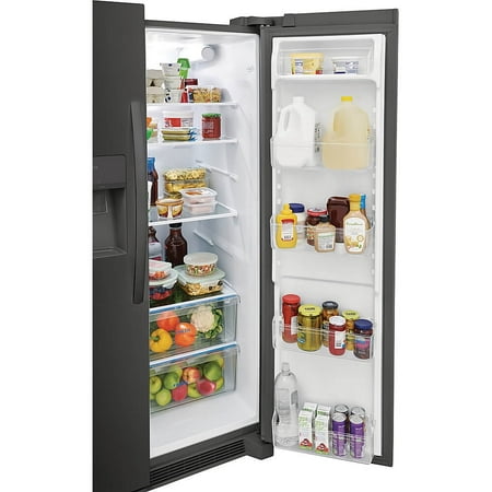 Frigidaire - 25.6 Cu. Ft. Side-by-Side Refrigerator - Black stainless steel