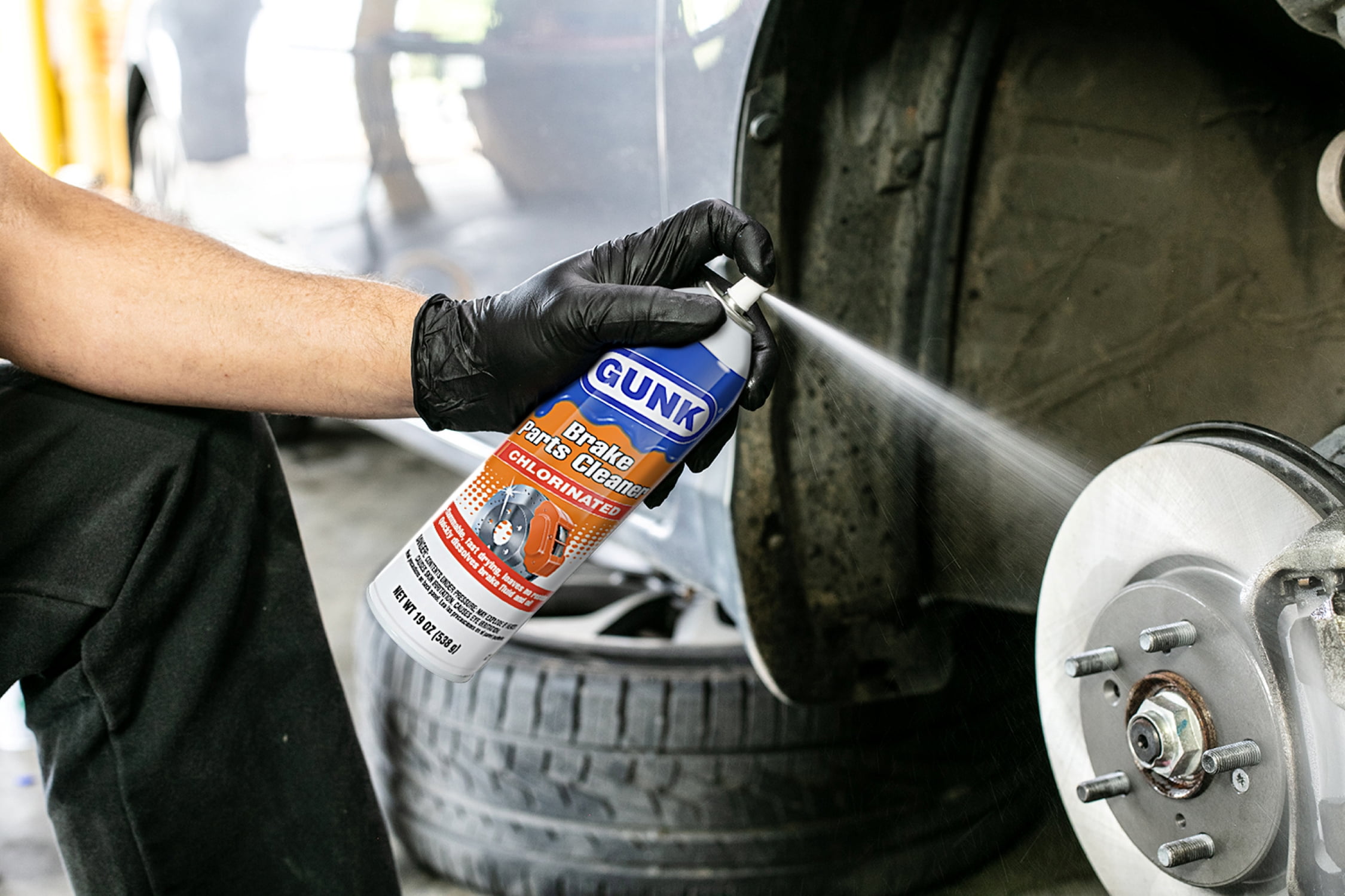 (24 pack) Gunk Chlorinated Brake Cleaner for All Vehicle Types, 19 oz