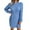 Blue, variant on XEGLSBU Womens Sweater Dress Midi Length Womens Smockneck Puff Long Sleeve Bodycon Pullover Cute Mini Sweater Dress Sweater Dresses for Women Knee Length White Size L