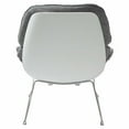 thumbnail image 4 of Benzara BM190868 Polyester Upholstered Accent Chair with Plastic Shell & Frame - Gray & White - 27 x 31 x 33 in., 4 of 5