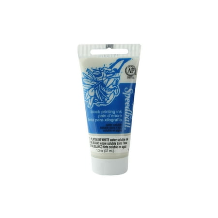 Speedball Block Printing Ink, Water-Based, 1.25 oz., Platinum White
