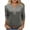 Gray, variant on Enjoytime Button Down Shirts for Women Solid Color V-Neck 3/4 Sleeve Work Blouses Dressy Casual Business Plus Size Tops Black S