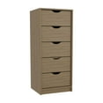 thumbnail image 6 of Basilea Tall Narrow Dresser, Pull Out System, Five Drawers, Natural Oak, 6 of 8