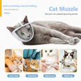 thumbnail image 4 of Paquete de 2 bozales para gatos para el aseo, corte de uñas y baño, casco de sujeción de malla transpirable para gatos, protector facial transparente para gatos, máscara ajustable para perros peq, 4 of 5