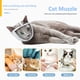 thumbnail image 4 of Paquete de 2 bozales para gatos para el aseo, corte de uñas y baño, casco de sujeción de malla transpirable para gatos, protector facial transparente para gatos, máscara ajustable para perros peq, 4 of 5