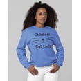 thumbnail image 5 of Childless Cat Lady Fleece Sweatshirt Sweater Top for Women, 5 of 7