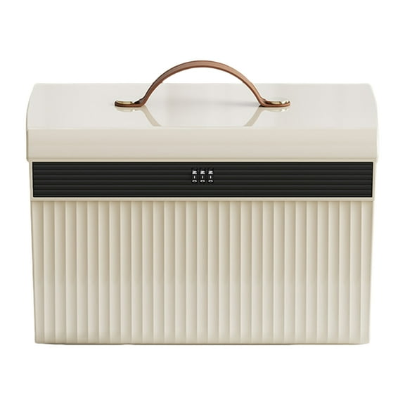Tizuqe Lockable Storage Trunk Portable Safe Box with Code Lock for Travel and Home Use
