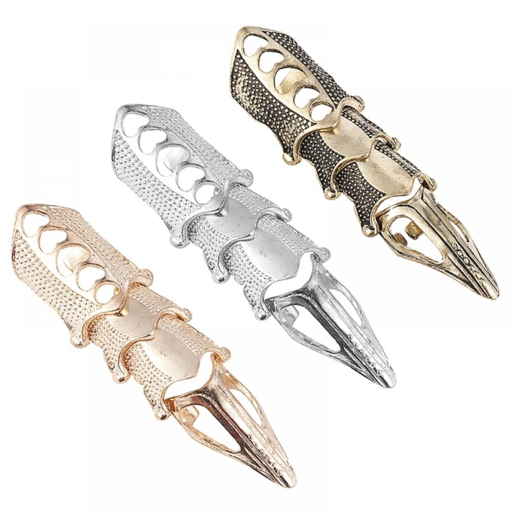 Fashion Retro Gothic Style Exaggerated Long Nail Tail Ring Suitable for Halloween