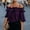 Purple, variant on Women's Solid Color Off-Shoulder Ruffle Top – Backless Short Sleeve, Elegant Vacation & Party Blouse White,L