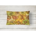 thumbnail image 2 of Carolines Treasures 8986PW1216 Abstract Flowers in Yellows and Oranges Canvas Fabric Decorative Pillow, 12H x16W,, 2 of 3