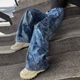 thumbnail image 6 of Coerni Oversize Baggy Cargo Denim Pants for Teen Girls Youth Kids Multi Pockets High Waist Wide Leg Jeans Streetwear Pants, 6 of 9