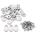 thumbnail image 1 of Uxcell 40 Pcs Figure 8 Fastener with Screws, Table Top Mounting Clips for Wood, Silver, 1 of 5